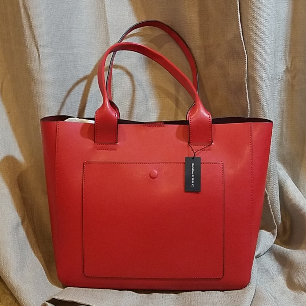 Banana Republic Large Leather Tote - Brand New